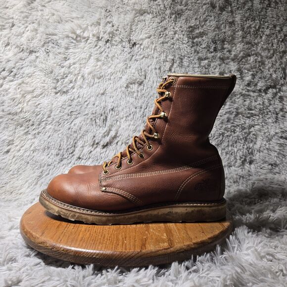 Thorogood Virbam USA Mens Size 10D Plain Toe Wedge Sole Work Boots EE 814-4364 - Picture 9 of 12